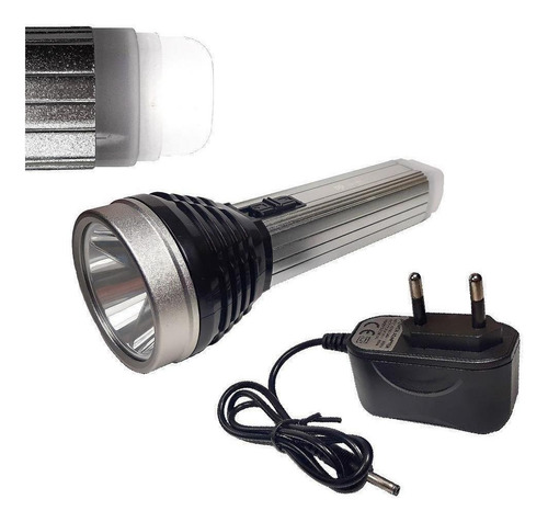 Imagem 1 de 4 de Lanterna Recarregável Dp-9151 Com Sinalizador 1 Led 3 Watts