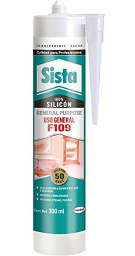 Silicon Para Peceras Acuarios Transparente 300 Ml F109 Sista