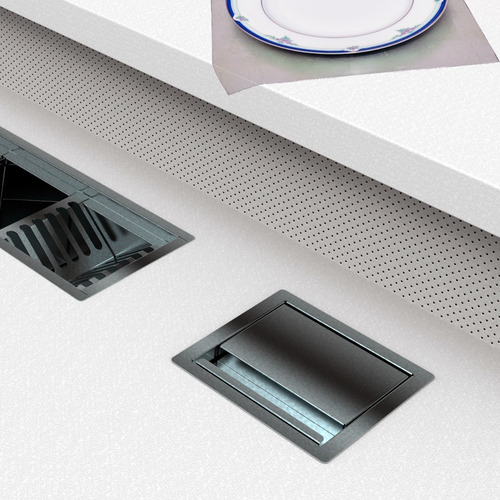 Imagem 5 de 5 de Lixeira Inox 4 L Para Bancada Calha Úmida Saro