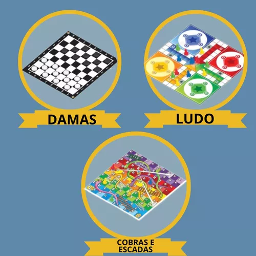 Jogos 2 em 1 - Ludo e Cobras e Escadas