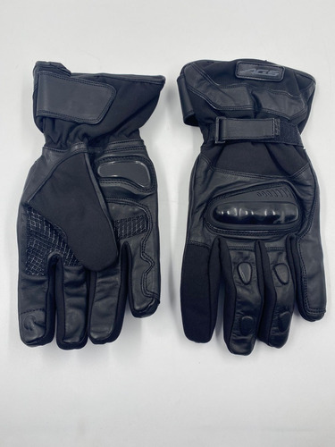 Guantes Para Moto Cuero Con Textil Ags Talle Xl