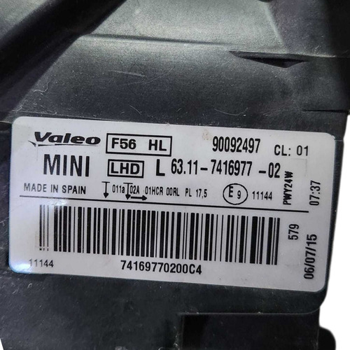 Farol Esquerdo Led Mini Cooper 2011 2012 2014 2016