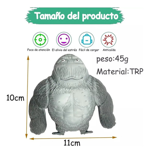 Juguetes Antiestres Gorila Suave Estirable, No Esfácil Dañar