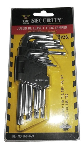 Juego De Llaves L Torx Tamper 9pcs Mayor Y Detal