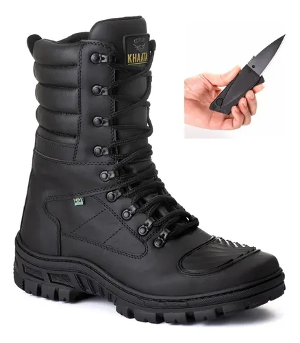 Bota Militar Coturno Para Moto Segurança Impermeável +brinde