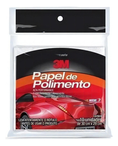 Papel De Polimento 3m 30x29cm (3 Emb - 30 Unidades) Cor Branco