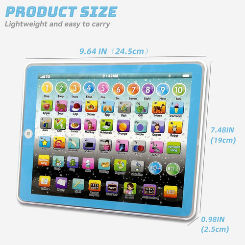 Kids Tablet Learning Pad Toddler Tablet With Abc Word Song M
