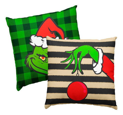 Navidad Grinch 2 Fundas De Cojines Baratos 