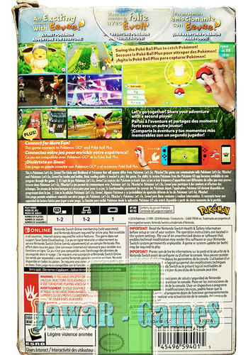 Pokémon: Let's Go, Eevee! + Poké Ball Plus - Nintendo Switch (Usado)