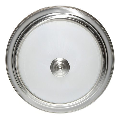 Plafón De Techo Led 17w Estilo Clásico, Níquel Satinado Color Blanco