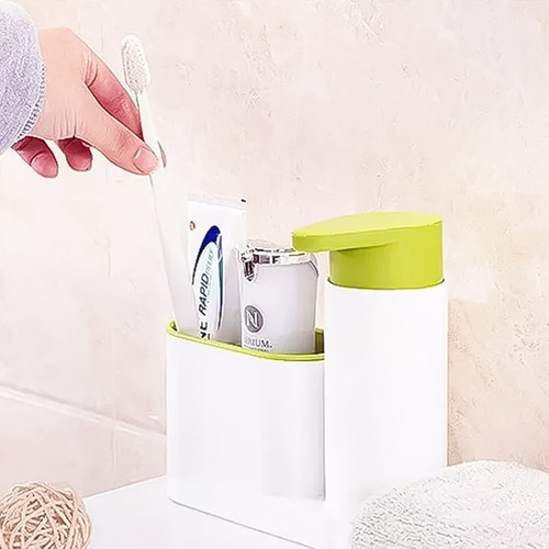 Dispensador De Jabón Lavalozas Lavaplatos Y Porta Esponja