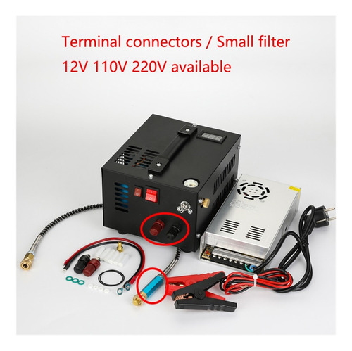 Compresor De Aire De Recarga De 12v, 300bar, 4500psi,
