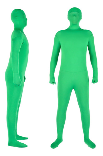 Body Verde Elástico, Disfraz De Altura Verde Chromakey