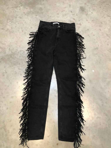 Jean Negro Zara Flecos Laterales