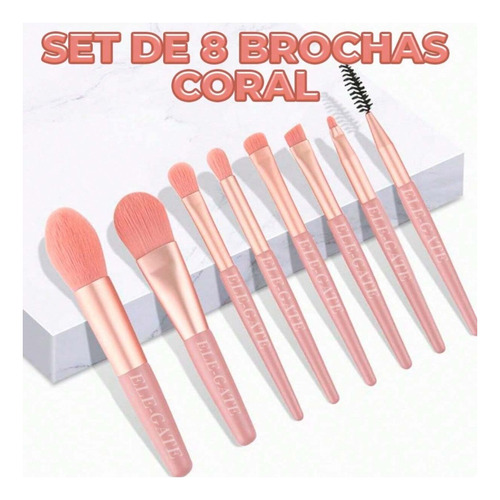 Juego De 8 Brochas De Maquillaje Profesionales