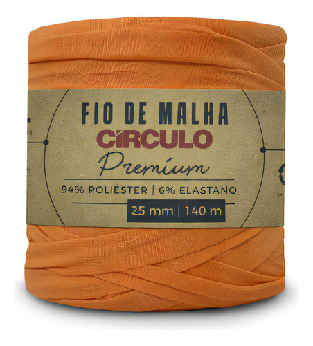 Fio De Malha Círculo Premium - Ideal Artesanato E Crochê Cor 4222 - CASCA DE LARANJA