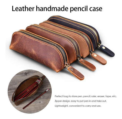 Estuche Para Bolígrafos De Piel De Vacuno Para Guardar Bolíg