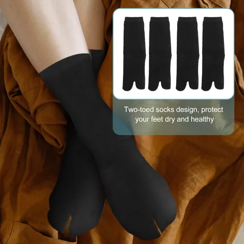 2 Pares De Cómodos Calcetines Tipo Kimono Transpirables Con