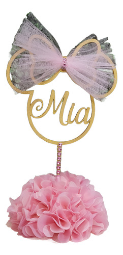 Centro De Mesa Para Nenas Personalizado ( X5) Dorado