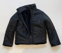 Comprar Campera Guata Forrada En Polar Negra De Nena