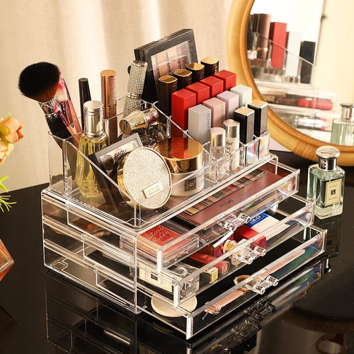Imagen 6 de 6 de Gabinete Organizador De Acrilico Para Cosmeticos Joyas 2 Pzs