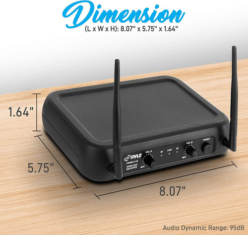 Imagen 4 de 8 de Sistema Inalambrico Micrófono Pyle Profesional