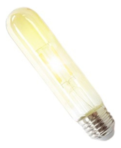 Foco Led Vintage Tubular Alargado Ahorrador Vidrio Marron 4w