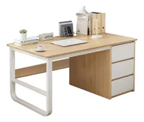 Comprar Escritorio De Oficina Minimalista, Largo 120cm Altura 75mescritorio Para Computadora Con 3 Cajones Y Estante,escritorio De 50cm De Ancho,escritorio De Estudio Para Oficina,de Trabajo Moderna En Casa