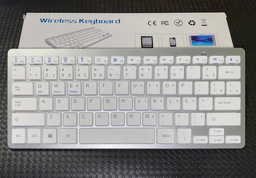 Imagem 2 de 3 de Teclado Sem Fio Bluetooth Para Tablet, iPad, Galaxy - Branco