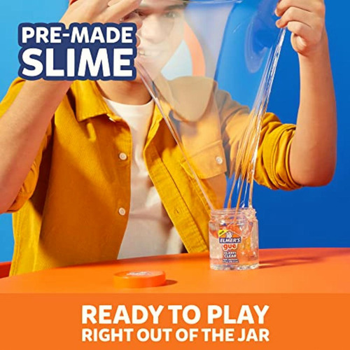 Elmer's Gue Pre Made Slime, Glassy Clear Slime, Great For