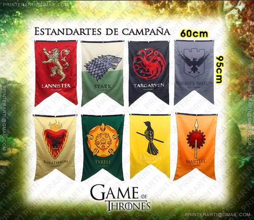 Game Of Thrones Juego De Tronos Got Banderola Estandarte