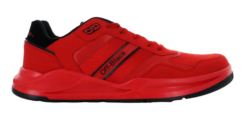 Clasben Tenis Casual Agujeta Ecopiel Rojo Hombre 82250