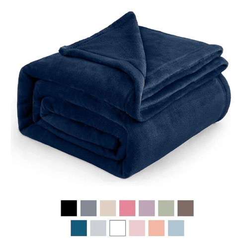 Cobija Super Suave, Cobertor Frazada Matrimonial, Premium Color Azul Petróleo Lisa Azul Petróleo