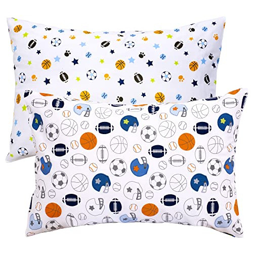 Fundas De Almohada Niños Tema De Deportes 2 Fundas Est...