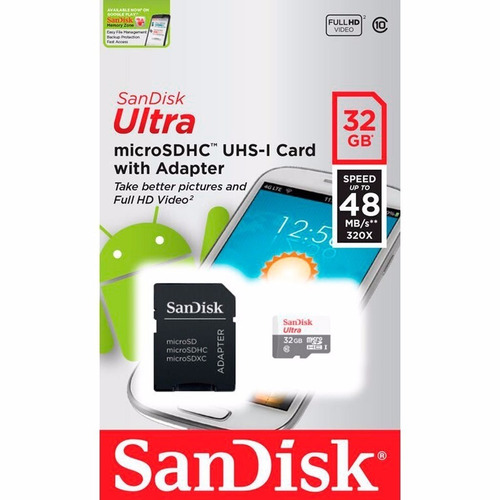 Cartao De Memoria Micro Sd 32gb Sandisk - Pronta Entrega