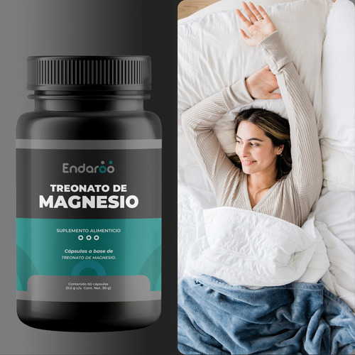 Treonato De Magnesio 500 Mg 60 Cápsulas Sabor Sin Sabor