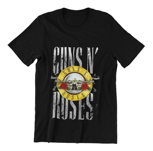 Polera Unisex Guns N' Roses Rock Letras Algodon Estampado