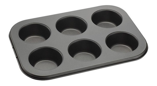 Molde Muffin X6 26.5x18x3cm Gris Antiadherente