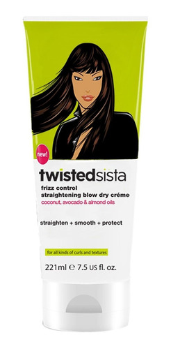 Twisted Sista Frizz Control Straightening Blow Dry Crème - N