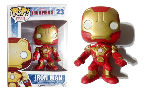 Muñeco Iron Man Símil Funko Pop! #23 Articulado 9 Cm