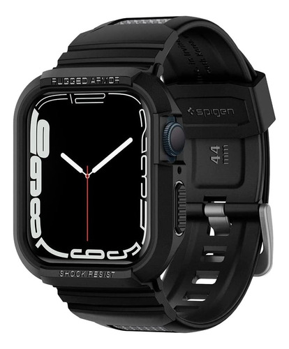 Case Spigen Rugged Armor Pro Para Apple Watch 7 8 45mm Negro