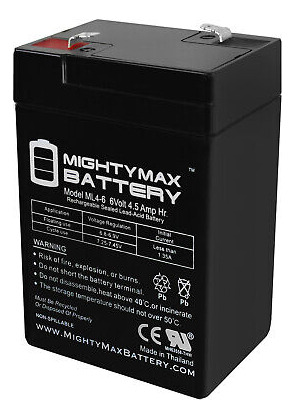 Mighty Max Ml4-6 - 6v 4.5ah Emergency Exit Lighting Sla  Eed