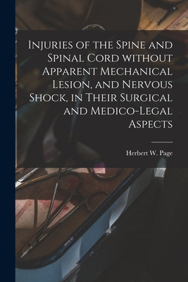 Libro Injuries Of The Spine And Spinal Cord Without Appar...