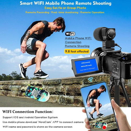 Videocámara 4k Digital Aitechny Vlogging Wifi 48mp 16x Zoom
