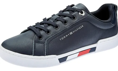 Tenis Tommy Hilfiger 152204 Barra Plataforma Azul Mujer / J