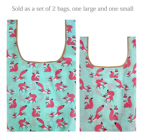 Bolsa De Compras Reutilizable Juego De 2 Unidades