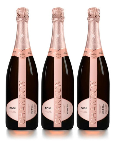 Champagne Chandon Rose 750 Ml Espumante X3 - Fullescabio