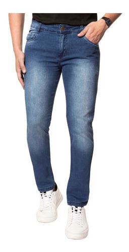Imagem 5 de 8 de Kit 3 Calça Jeans Masculina Slim Original Elastano Lycra