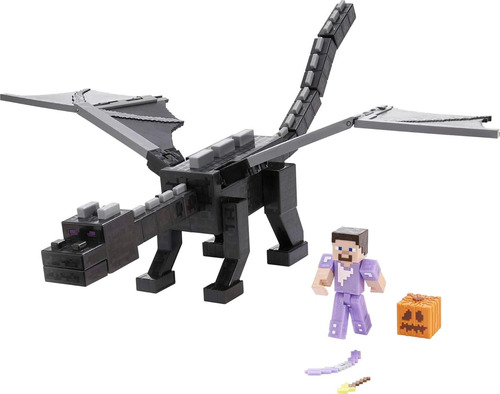 Ultimate Ender Dragon Y Steve Minecraft 55 Cm Mattel