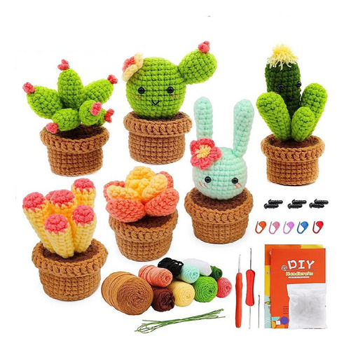 Kits De Crochê Para Iniciantes Ornamento De Plantas Em Vasos